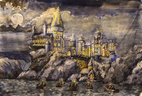 The Hogwarts Castle In A Painting - Fatima's Artwork - Paintings & Prints, Entertainment, Movies ...