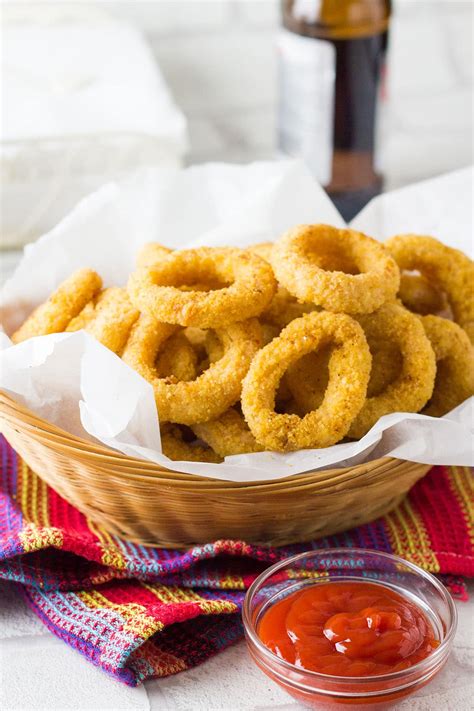 Skinny Seasoned Baked Onion Rings - Erren's Kitchen