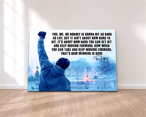 Rocky Balboa Inspirational Quote Canvas Rocky Balboa Movie | Etsy