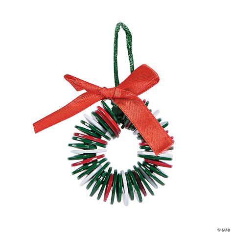 Button Wreath Christmas Ornament Craft Kit | Oriental Trading