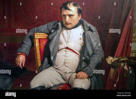 NAPOLEON BONAPARTE (1769-1821) at Fontainebleau n 4 April 1814 after ...