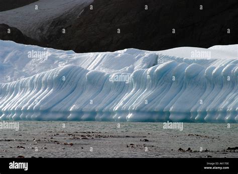 Ice wall of sculptured ice like a line of soldiers in Antarctica Stock Photo: 1251085 - Alamy