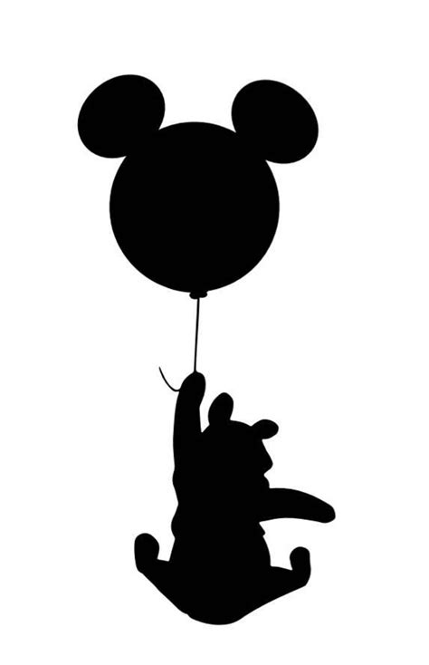 Disney Inspired Winnie the Pooh With Mickey Balloon Permanent - Etsy