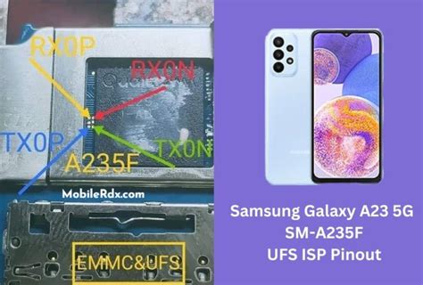 Samsung Galaxy A23 SM-A235F UFS ISP Pinout | Test Point