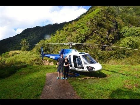 Jurassic Park Falls Helicopter Ride Video of Kauai - Waterfall Landing ...