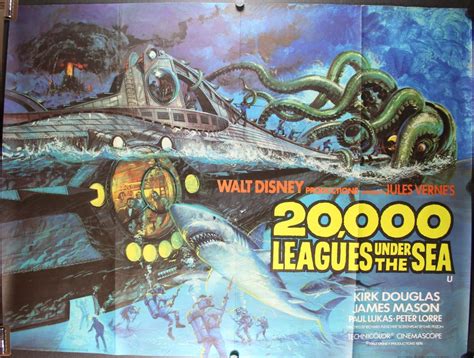 20,000 LEAGUES UNDER THE SEA, Original Disney Jules Verne Movie Poster - Original Vintage Movie ...