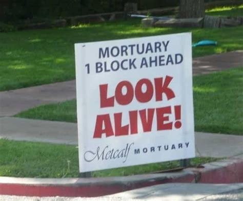 22 Morbidly Funny Funeral Home Signs