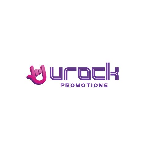 UROCK Promotions—Letter U and Sign of the Horns Hand Logo Design – Logo Cowboy