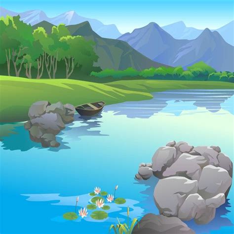 Landscape Body Of Water Sea Land Background | Landscape, Landscape illustration, Episode ...