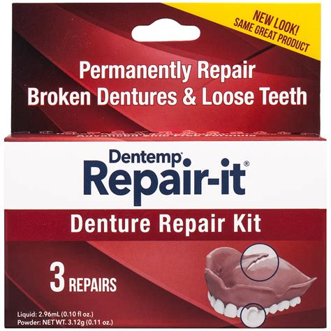 Dentemp Repair-It Advanced Denture Kit, Fixes Dentures & Replaces Teeth, 3 Repairs - Walmart.com