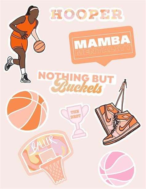 Basketball Stickers Girl Basketball Stickers Planner - Etsy | Autocollant, Basket-ball féminin ...