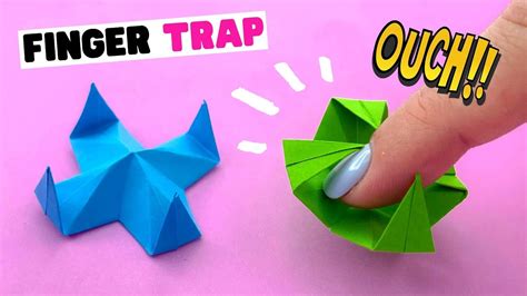 How to make DIY origami FINGER TRAP [paper finger trap, origami fidget toy] - YouTube