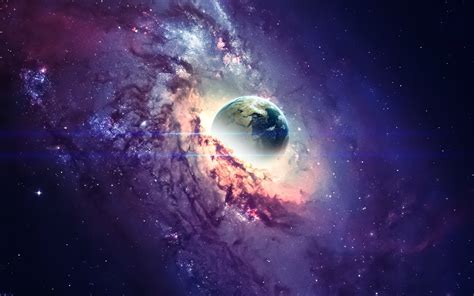 Earth Wallpaper 4K, Nebula, Galaxy, Milky Way, Stars