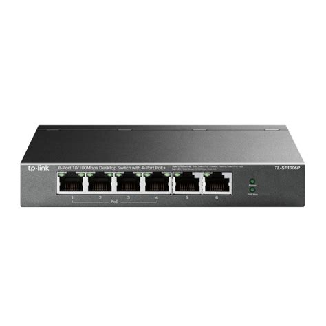 TL-SF1006P 6-Port 10/100Mbps Desktop PoE Switch with 4-Port PoE+