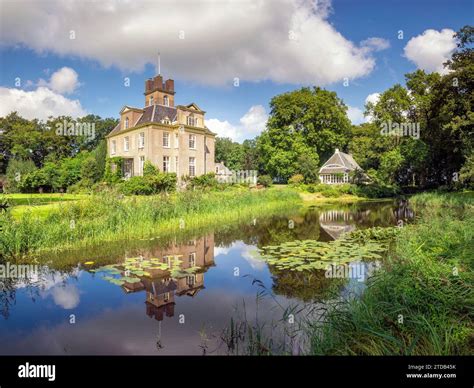 Oldenaller Castle near the dutch village Putten seaan from the ...