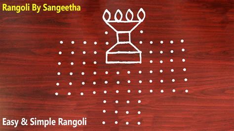 Deepavali Kuthu Vilakku Kolam #49 | Rangoli Designs for Diwali | Daily Rangoli | #YTFamFest # ...