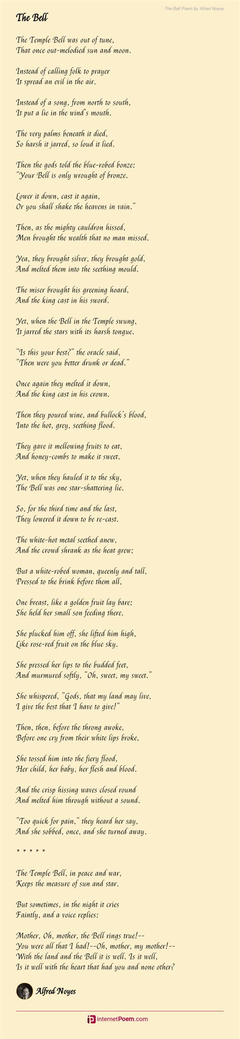 The Bell Poem by Alfred Noyes