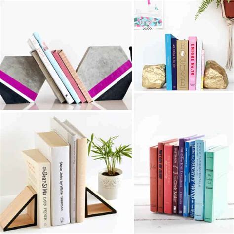 15 Decorative DIY Bookends To Spruce Up Your Shelves - A Crazy Family