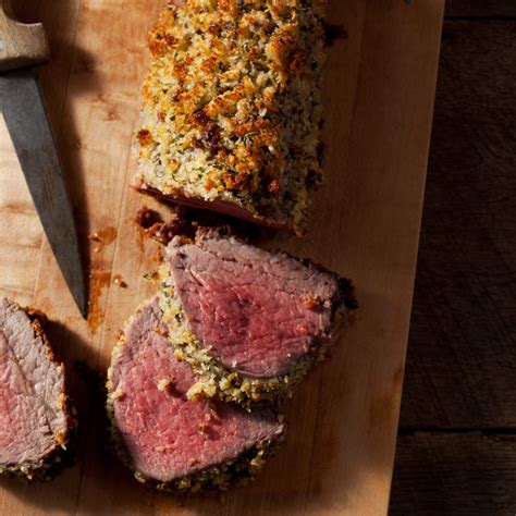 Parmesan and Herb-Crusted Beef Tenderloin Recipe - Maria Helm Sinskey