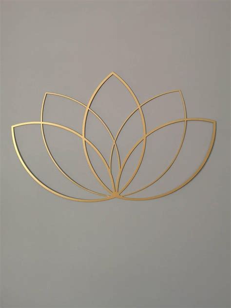 Gold Wall Decor, Lotus Metal Wall Art, Yoga Teacher Gift, Lotus Flower ...