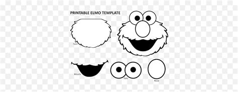 Elmo Mouth Clipart - Printable Elmo Face Template Png,Elmo Face Png ...