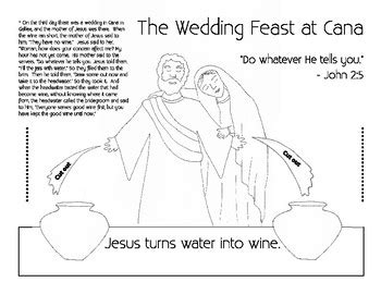 Jesus Turns Water into Wine/ The Wedding Feast at Cana Craftivity