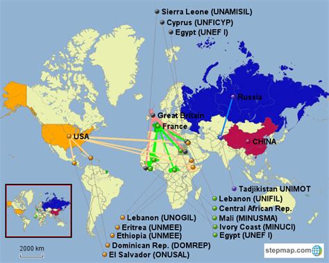 StepMap - Direct military interventions of the five permanent veto ...