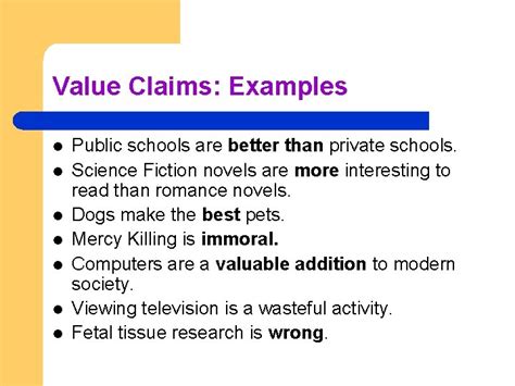 Types of Claims Establishing Purpose and Organization Claims