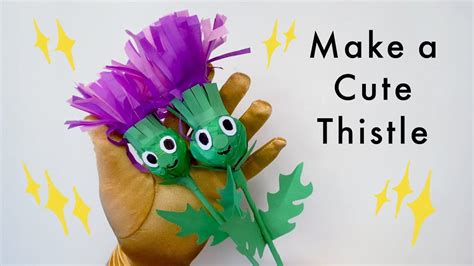 Make a Cute Paper Thistle - A Craft Project For Robert Burns Day in 2023 | Burns day, Robert ...