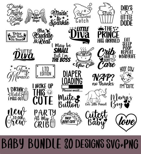 Baby SVG Bundle Baby Shower SVG Newborn SVG Bundle Baby - Etsy