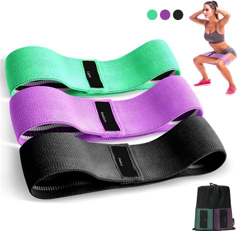 Amazon.com: Resistance Bands Set, Suright 3 Packs Fabric Workout Bands ...