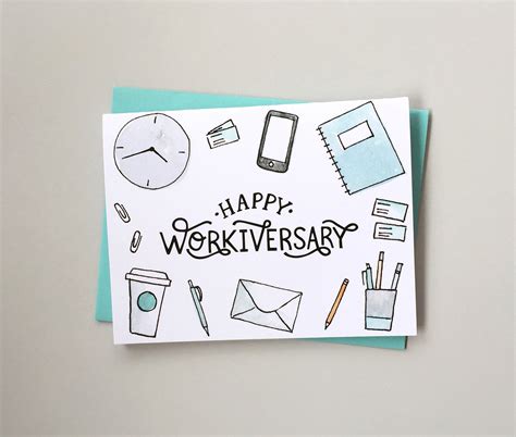 Happy Workiversary Card Work Anniversary Card Card for | Etsy