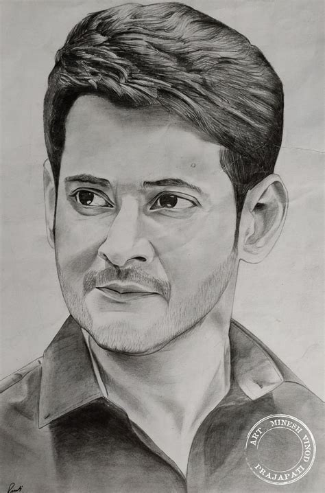 Mahesh Babu drawing | Celebrity drawings, Beauty art drawings, Portrait ...