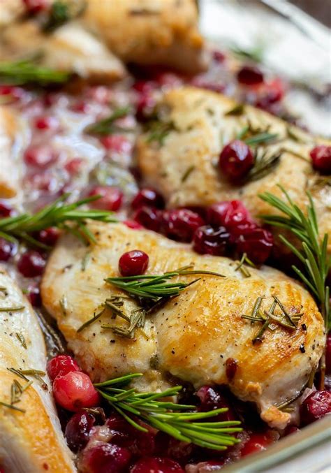 Cranberry Rosemary Chicken | Chicken dinner party recipes, Easy dinner ...