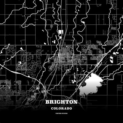 Brighton, Colorado, USA map | Brighton colorado, Usa map, Map poster