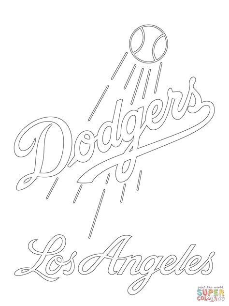 Los Angeles Dodgers Logo | Super Coloring | Baseball coloring pages, Los angeles dodgers logo ...