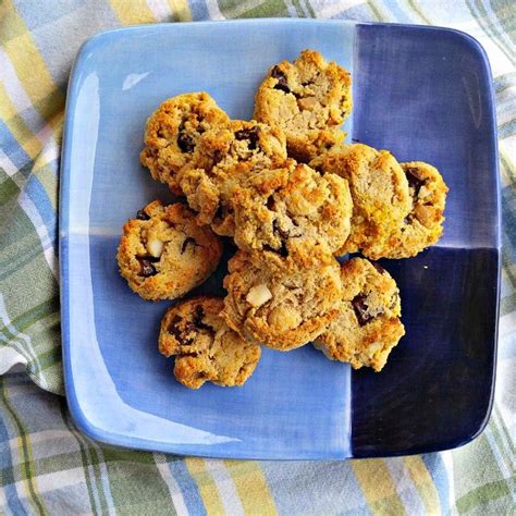 Orange Dark Chocolate Cookies with Macadamia Nuts