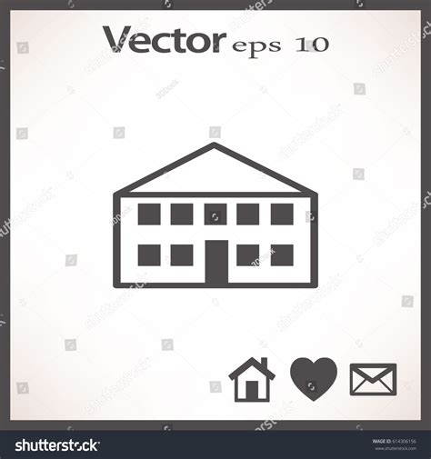 School Building Vector Flat Icon Stock Vector (Royalty Free) 614306156 | Shutterstock