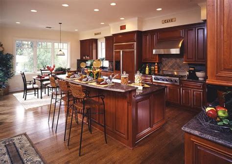 Cherry Wood Cabinets With Hardwood Floors - The Floors