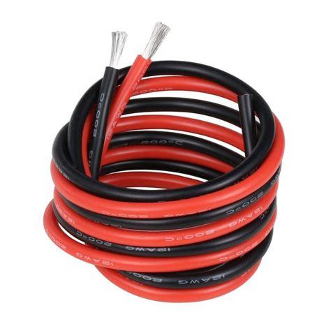 12 Gauge Stranded Copper wire 10 ft red and 10 ft black Flexible Silicone 12 AWG Wire - Walmart.com