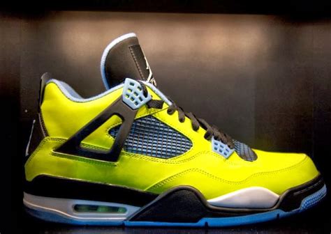 THE SNEAKER ADDICT: Air Jordan 4 IV Yellow/Blue Sample Sneaker (New Images)