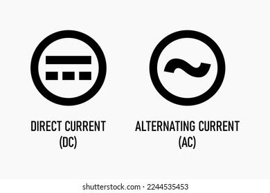 Dc Ac Symbol Icon Symbol Electronic Stock Vector (Royalty Free) 2244535453 | Shutterstock