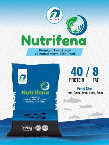 Murrel,Snakehead Pellets Murrel Fish Feed 40/8 at Rs 80/kg in Krishna