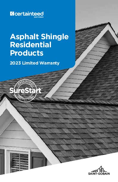 CertainTeed Asphalt Shingle Warranty Guide 2023 for Shadow Ridge Charcoal Black Hip and Ridge ...