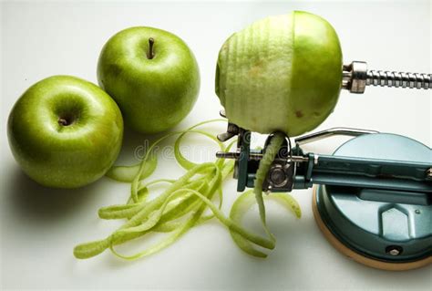 Peeling apples stock image. Image of ripe, core, food - 27492771