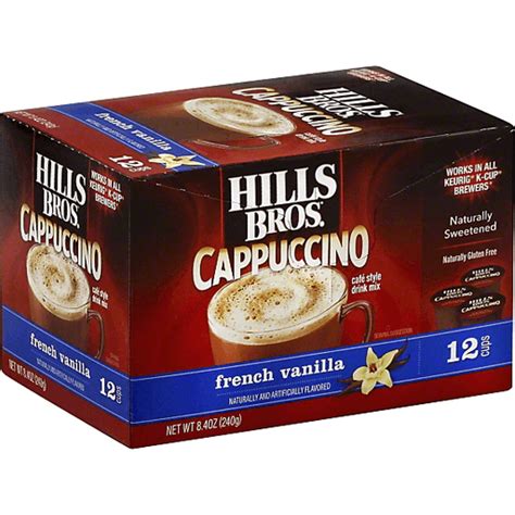 Hills Bros Cappuccino, French Vanilla, Single Serve Cups | Casey's Foods