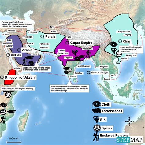 StepMap - Indian Ocean Trade Route - Landkarte für Germany