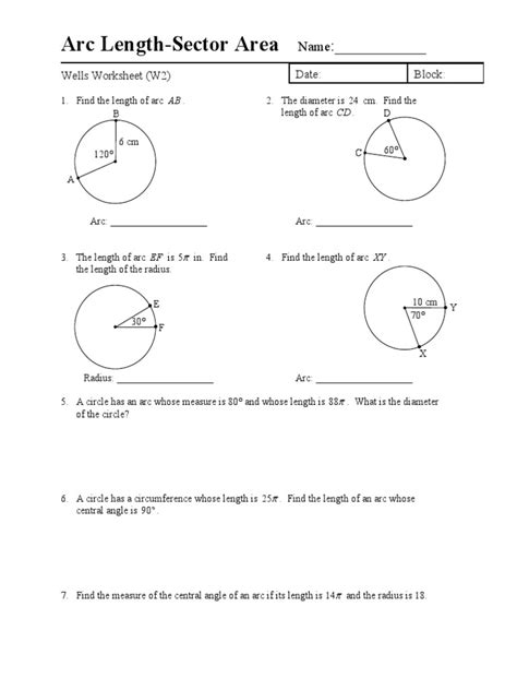 Free sector area worksheet, Download Free sector area worksheet png images, Free Worksheets on ...