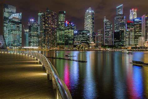 Singapore Marina Bay at night Photograph by Addy Ho - Pixels