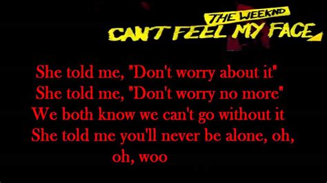 Weeknd-I Can't Feel My Face Lyrics Video - YouTube